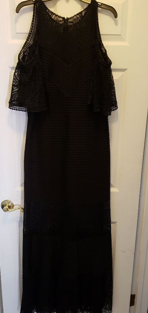 A beautiful black Spanish-style evening gown